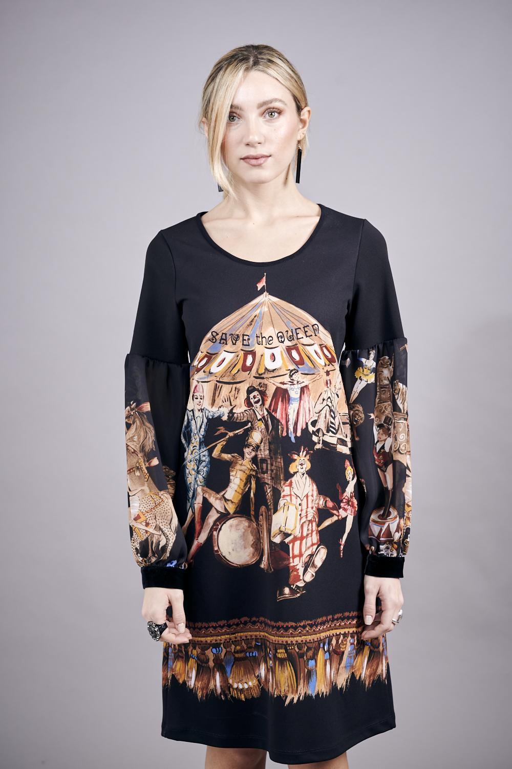 Save The Queen Vestito Con Stampa “circo”