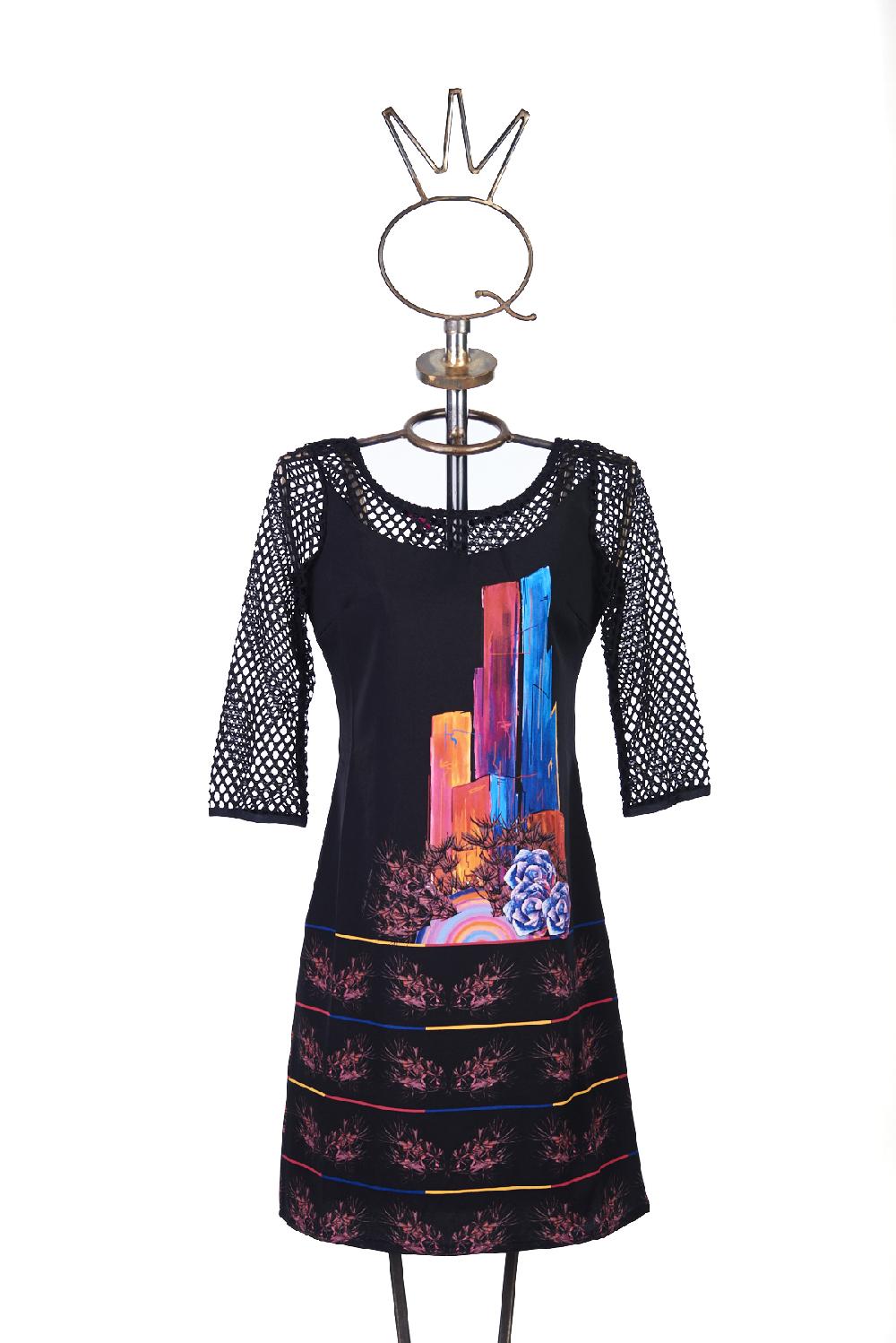 Save The Queen Vestito corto con stampa New Wave