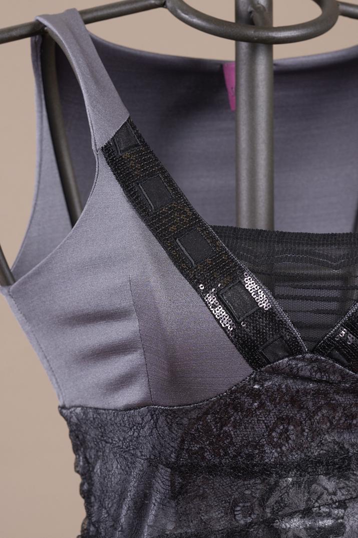 Save The Queen Vestito Corto Grigio