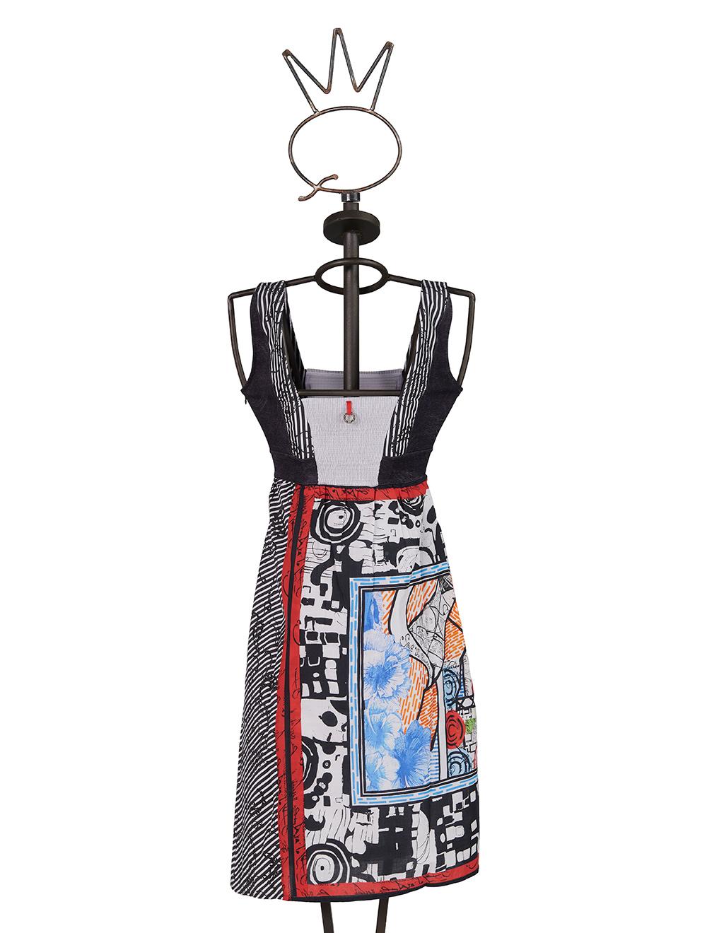 Save The Queen Vestito Corto In Cotone Stampato