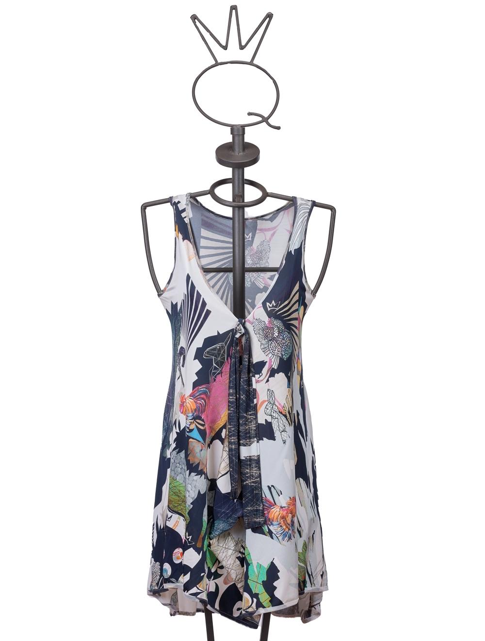 Save The Queen Vestito corto in viscosa con stampa