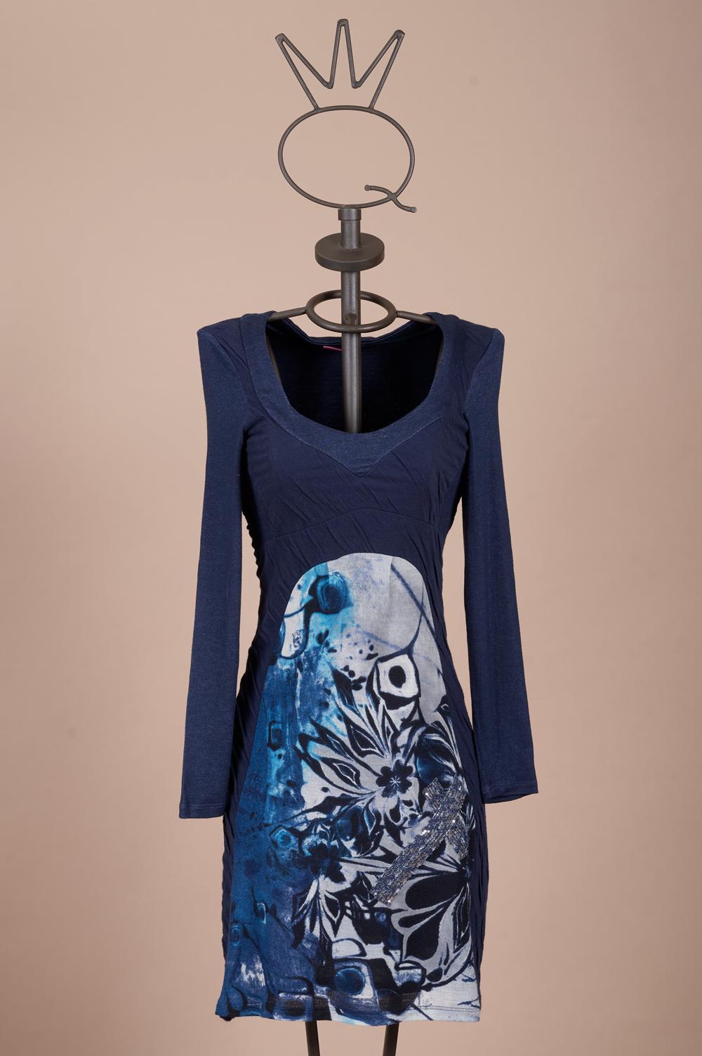 Save The Queen Vestito in lana stampato