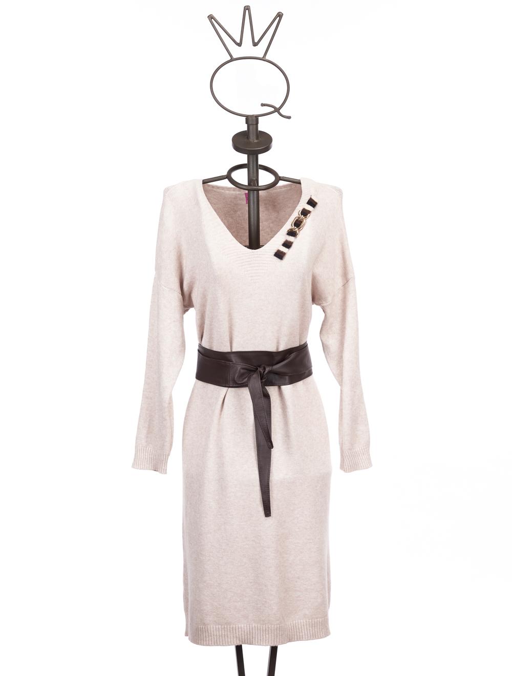 Save The Queen Vestito In Tricot Color Panna