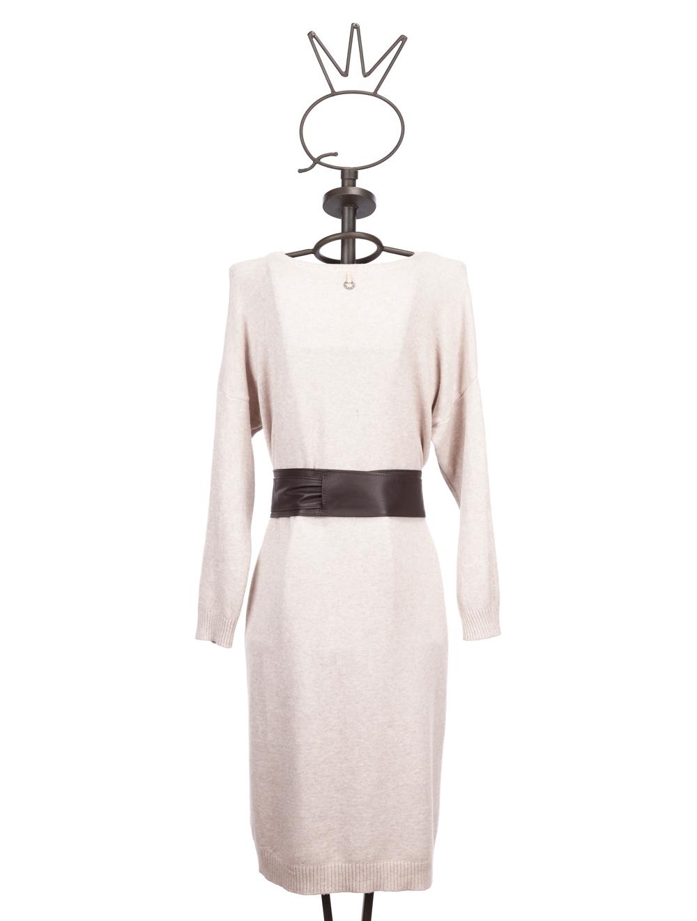 Save The Queen Vestito In Tricot Color Panna