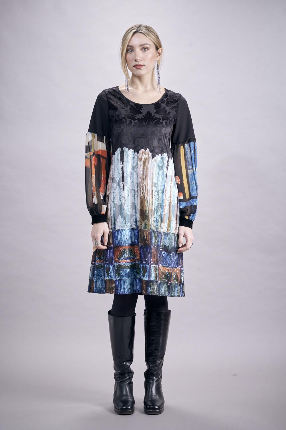 Save The Queen Vestito in velluto damascato