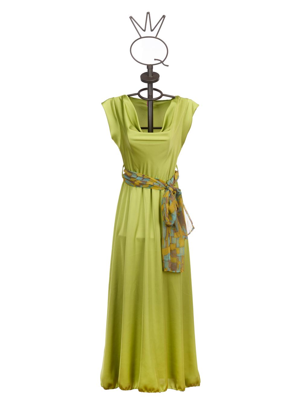 Save The Queen Vestito Lungo Color Verde Acido