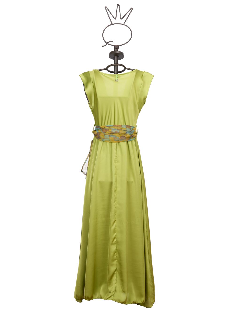 Save The Queen Vestito Lungo Color Verde Acido