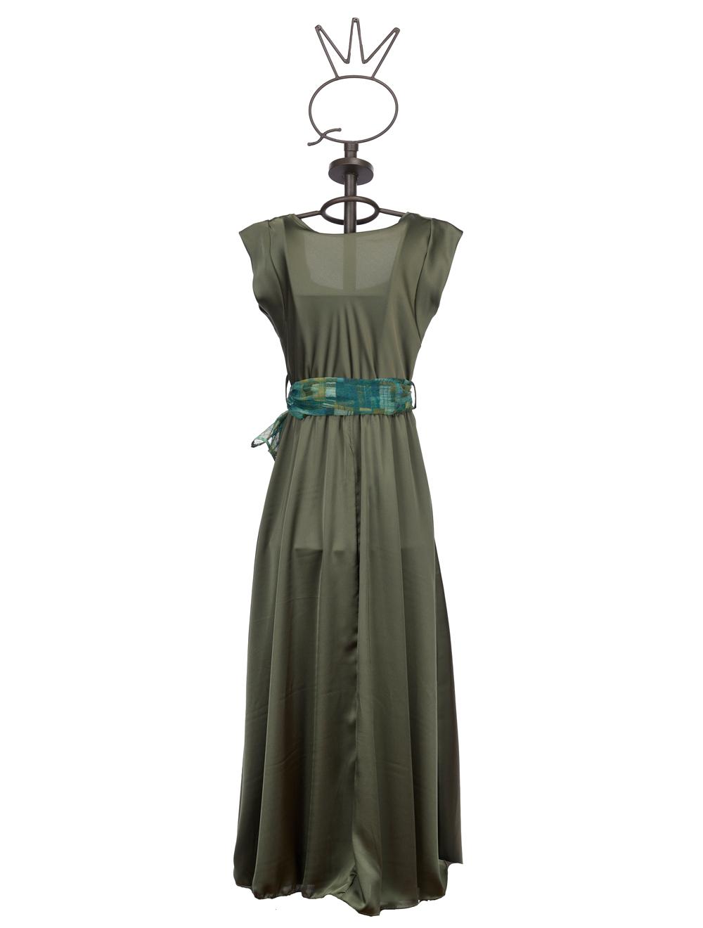 Save The Queen Vestito Lungo Color Verde Bosco