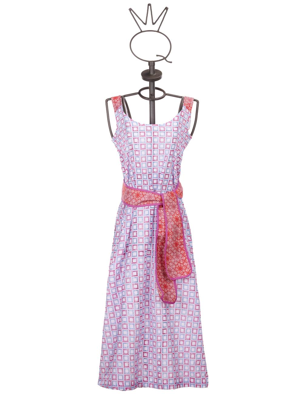 Save The Queen Vestito lungo in cotone san Gallo