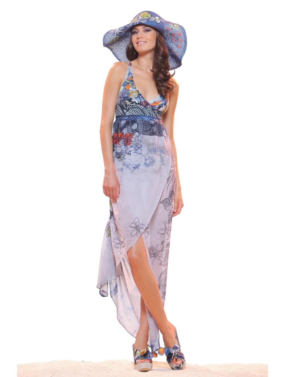 Save The Queen Vestito lungo in cotone stampato