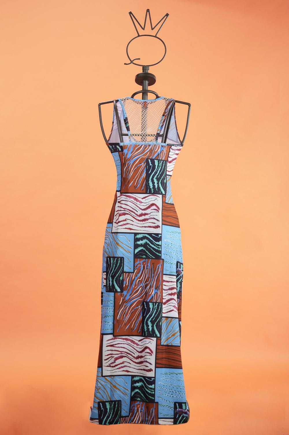 Save The Queen Vestito Lungo Stampato