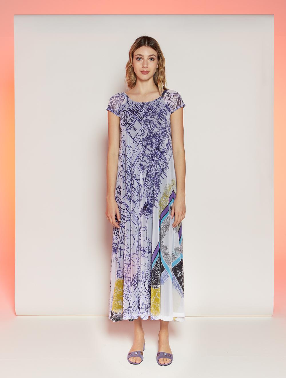 Save The Queen Vestito Lungo Stampato