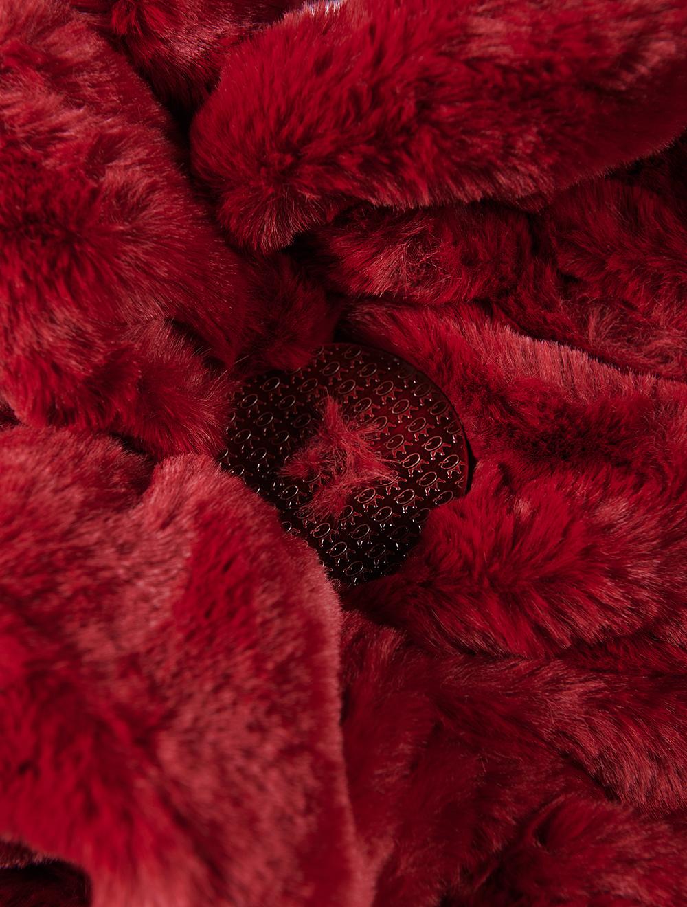 Save The Queen Scaldacollo In Eco Pelliccia Bordeaux