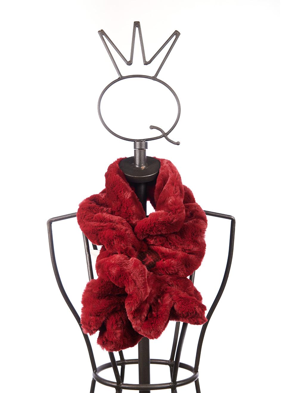 Save The Queen Scaldacollo In Eco Pelliccia Bordeaux