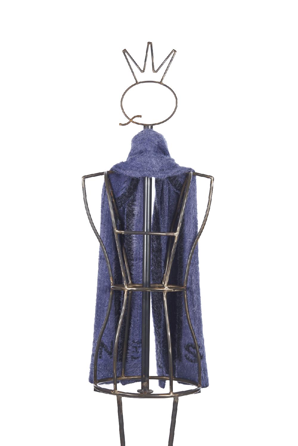 Save The Queen Sciarpa Color Lavanda Con Scritta Marchio