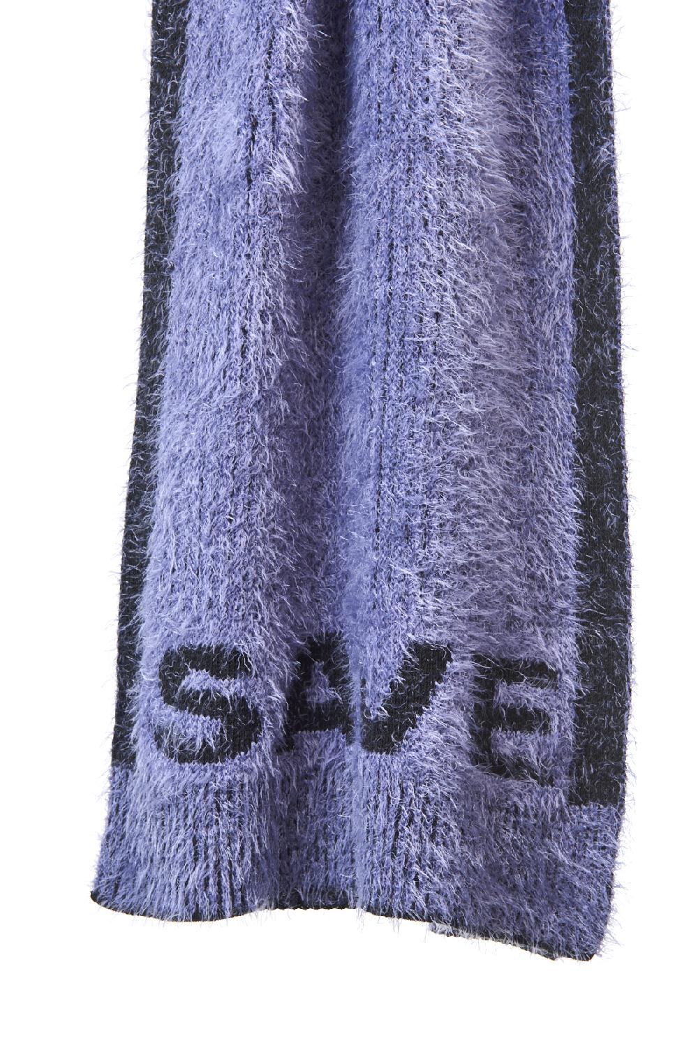 Save The Queen Sciarpa Color Lavanda Con Scritta Marchio