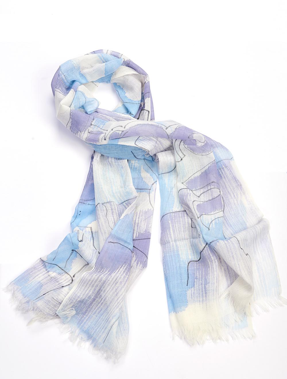 Save The Queen Sciarpa dipinta a mano da Elena Fantini