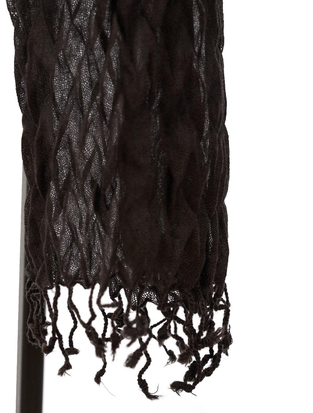 Save The Queen Sciarpa Marrone Scuro In Garza Di Lana