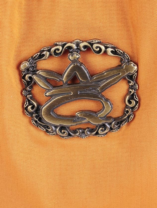 Save The Queen Shopper Arancione Con Logo In Metallo Zama