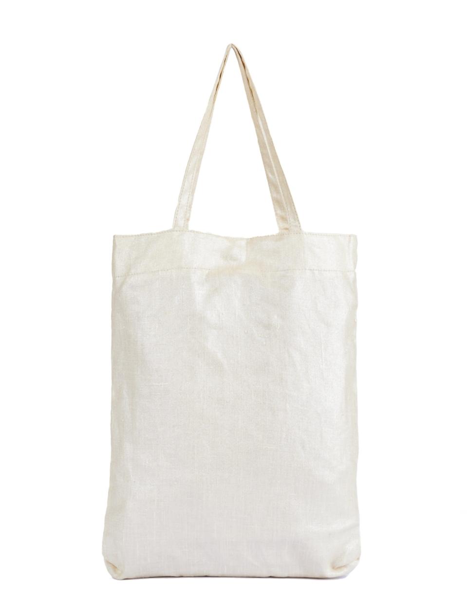 Save The Queen Shopper Color Panna Con Logo In Metallo Zama