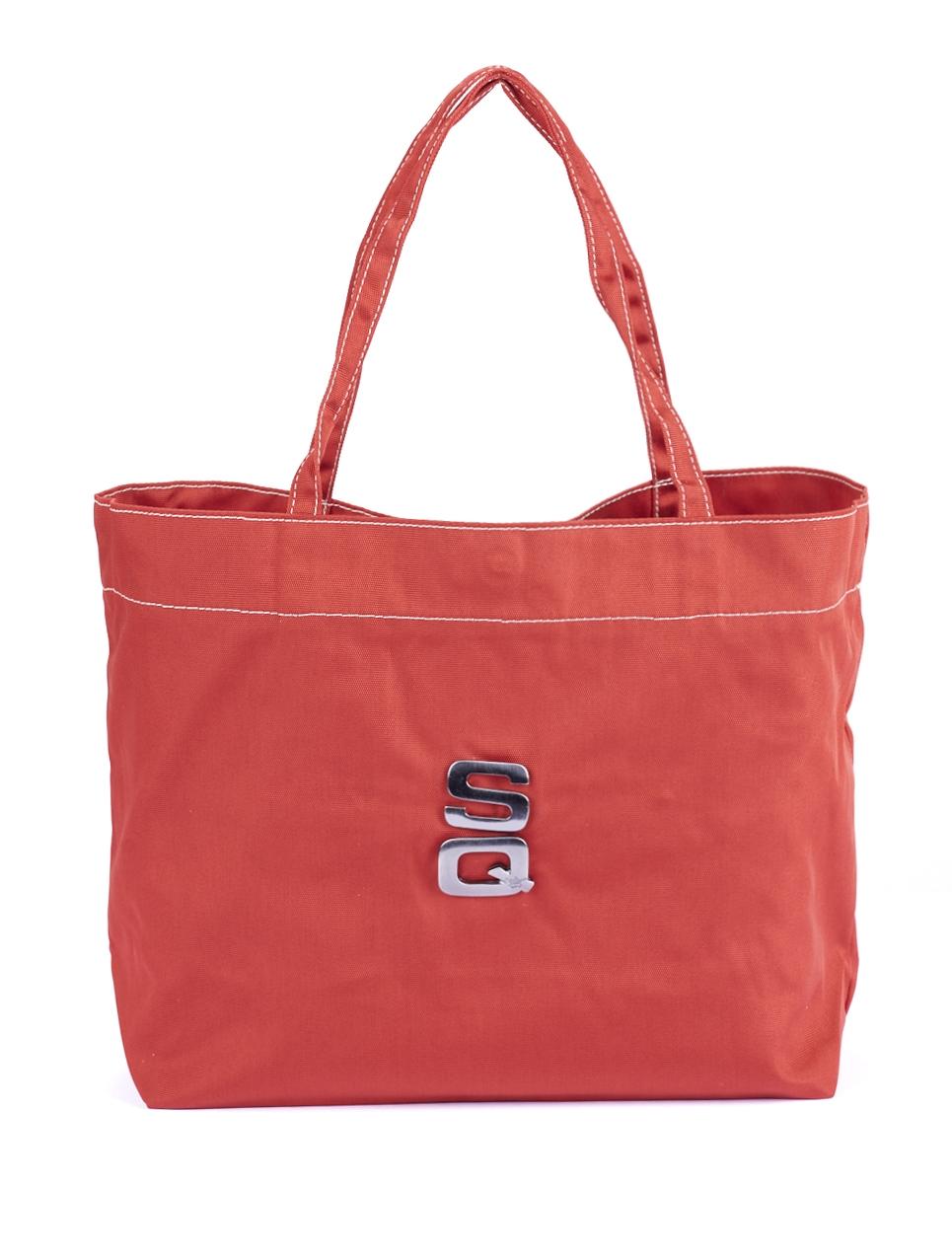 Save The Queen Shopper Rosso Con Logo In Metallo Zama