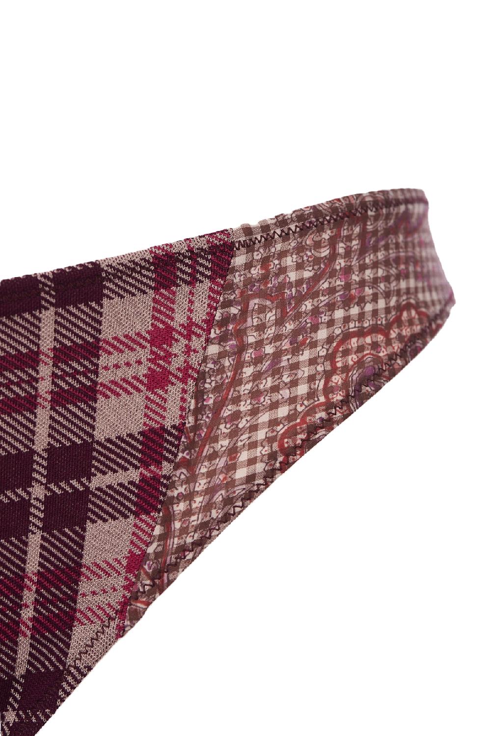 Save The Queen Slip Con Stampa Tartan E Micro Quadretto