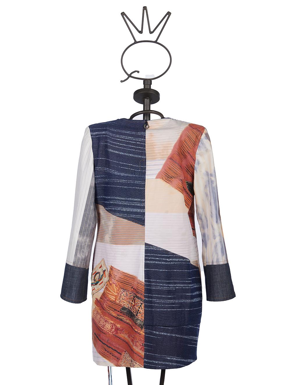 Save The Queen Spolverino 7/8 In Tessuti Stampati Ed Operati