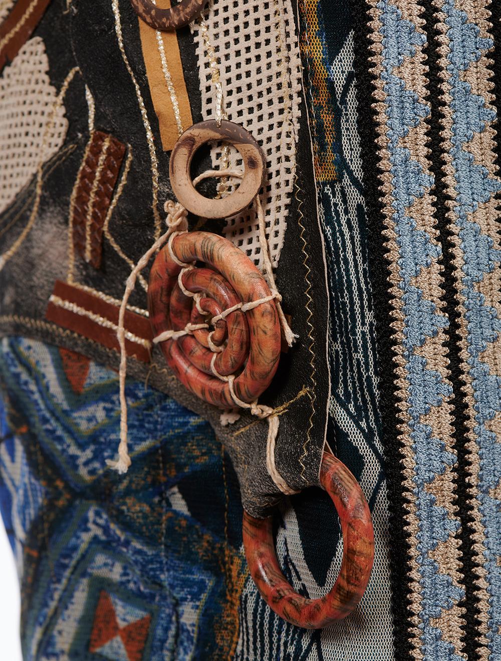 Save The Queen Spolverino 7/8 In Tessuto Stampato E Dettagli In Pelle