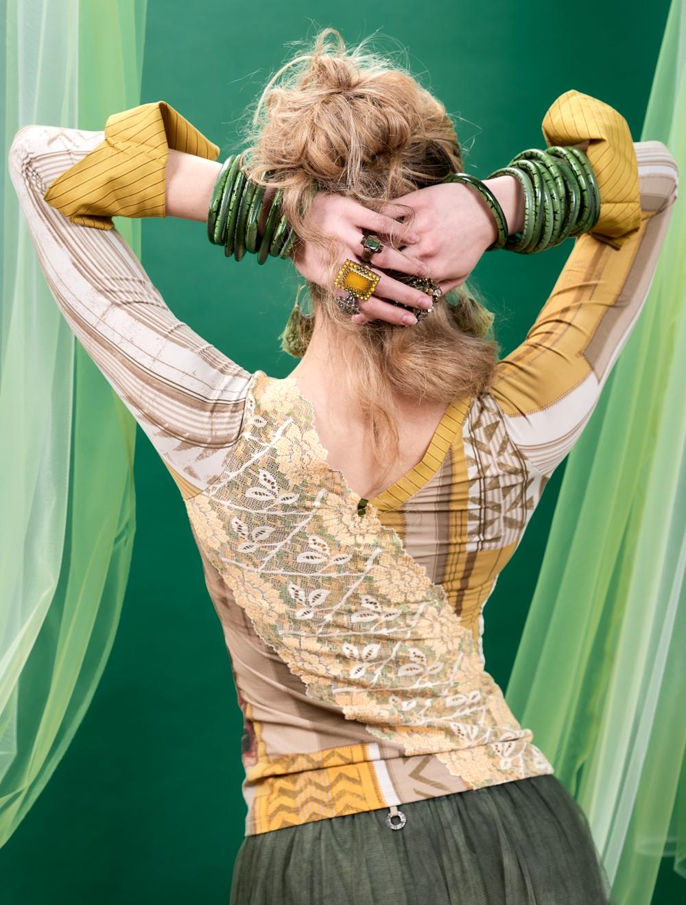 Save The Queen T-shirt Con Stampa Ed Applicazioni In Pizzo E Tessuto