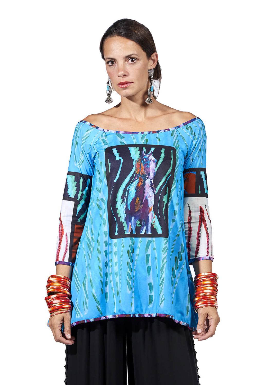 Save The Queen T-shirt Doubleface Con Stampa Dedicata Al Cavallo