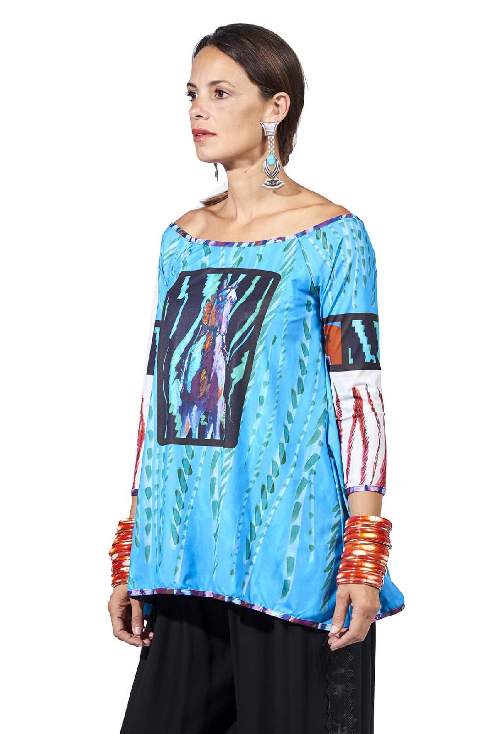 Save The Queen T-shirt Doubleface Con Stampa Dedicata Al Cavallo