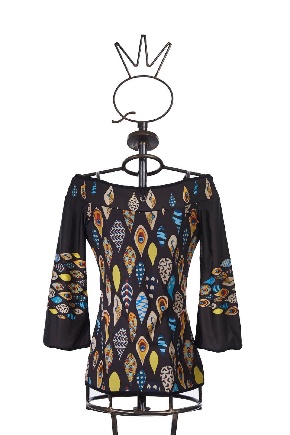 Save The Queen T-shirt Doubleface Con Stampe Dedicate Al Pavone