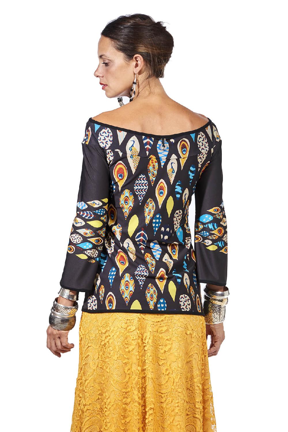 Save The Queen T-shirt Doubleface Con Stampe Dedicate Al Pavone