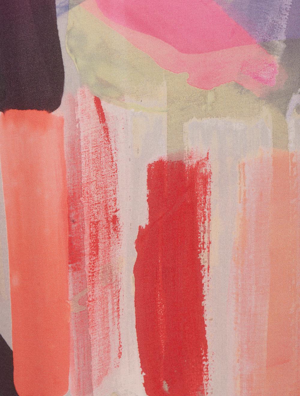 Save The Queen T-shirt In Jersey Di Viscosa Con Stampa Astratta