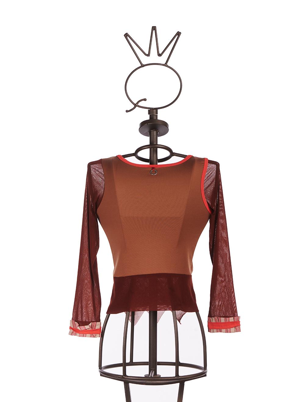 Save The Queen T-shirt In Jersey E Tulle Con Stampa Dedicata All’Amazzonia E Dettagli In Cotone