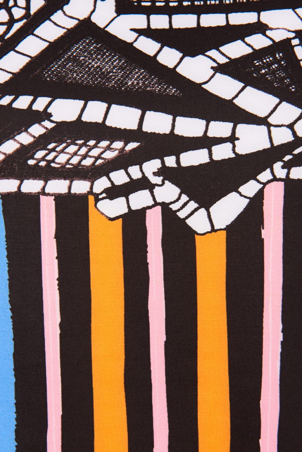 Save The Queen T-shirt In Jersey Stampato E Maniche In Pizzo