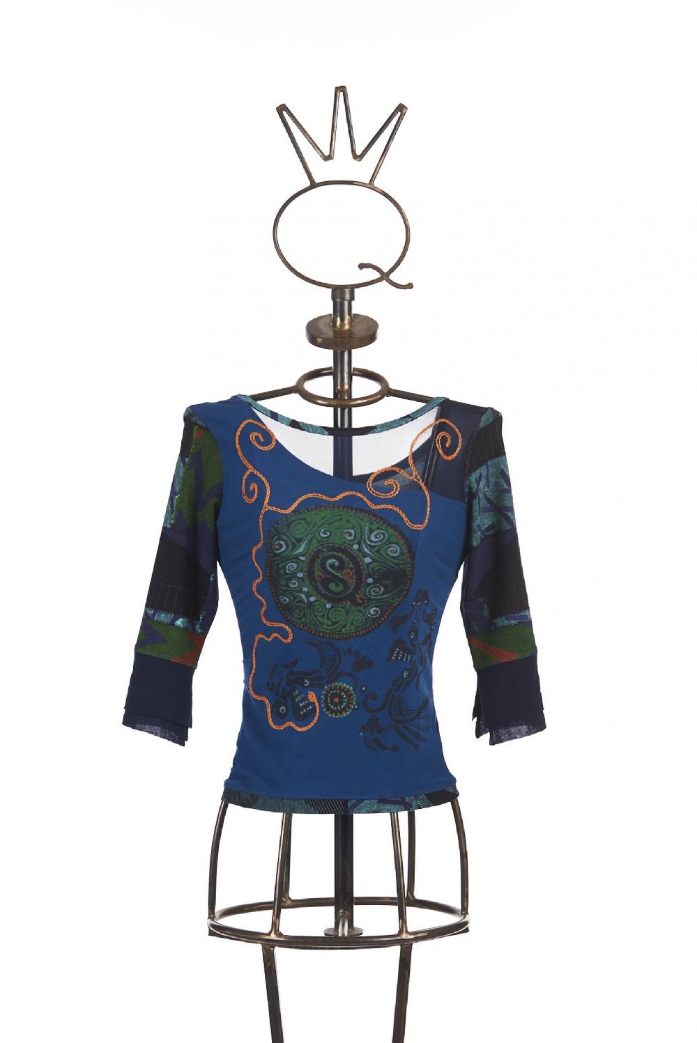 Save The Queen T-shirt In Jersey Stampato E Ricamato