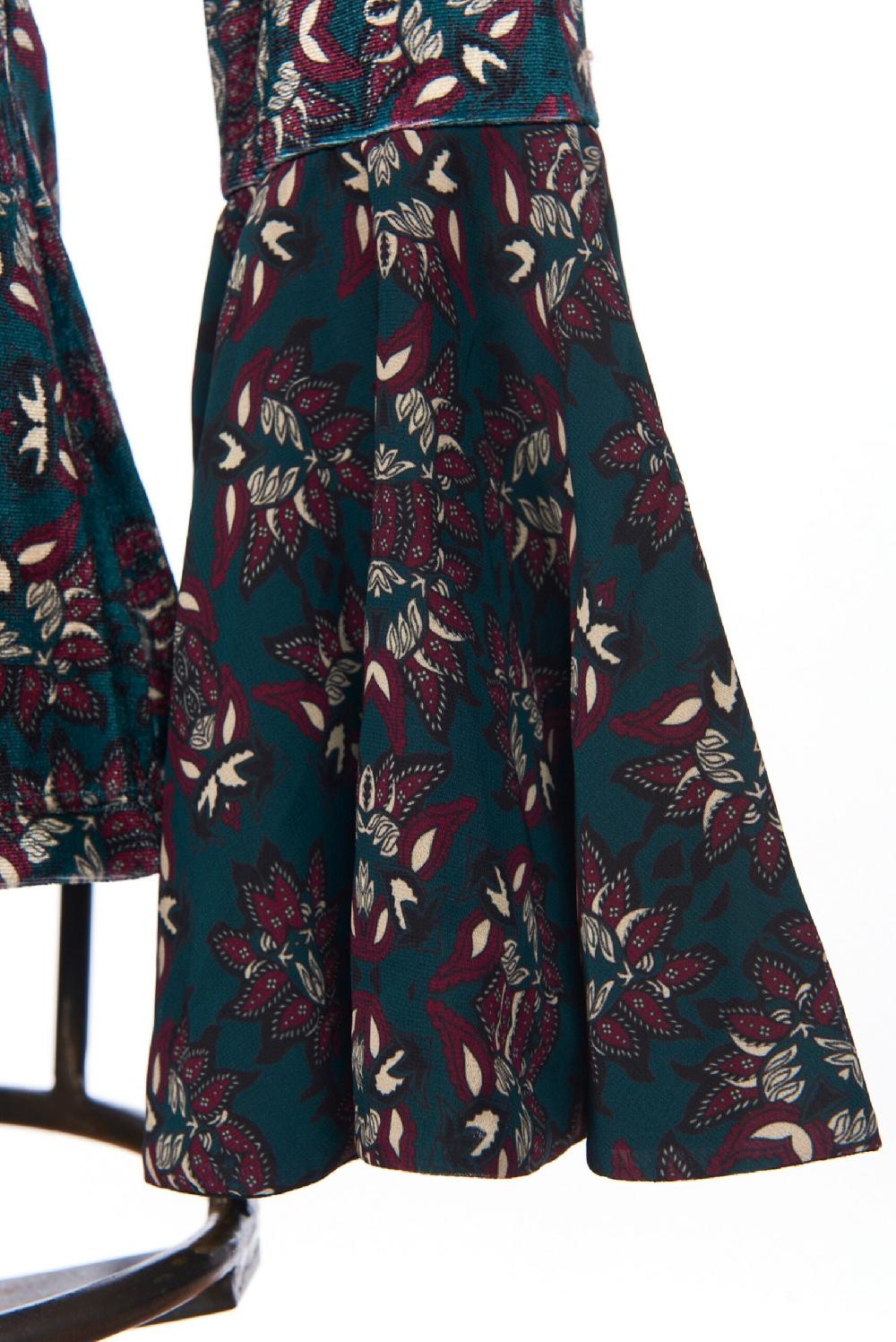 Save The Queen T-shirt In Velluto Con Stampa Floreale