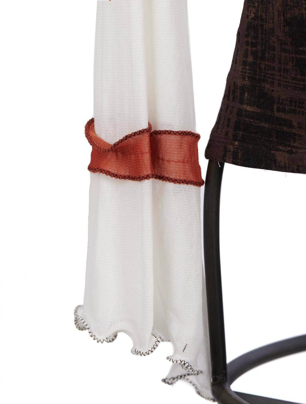 Save The Queen T-shirt Marrone Con Stampa E Applicazioni