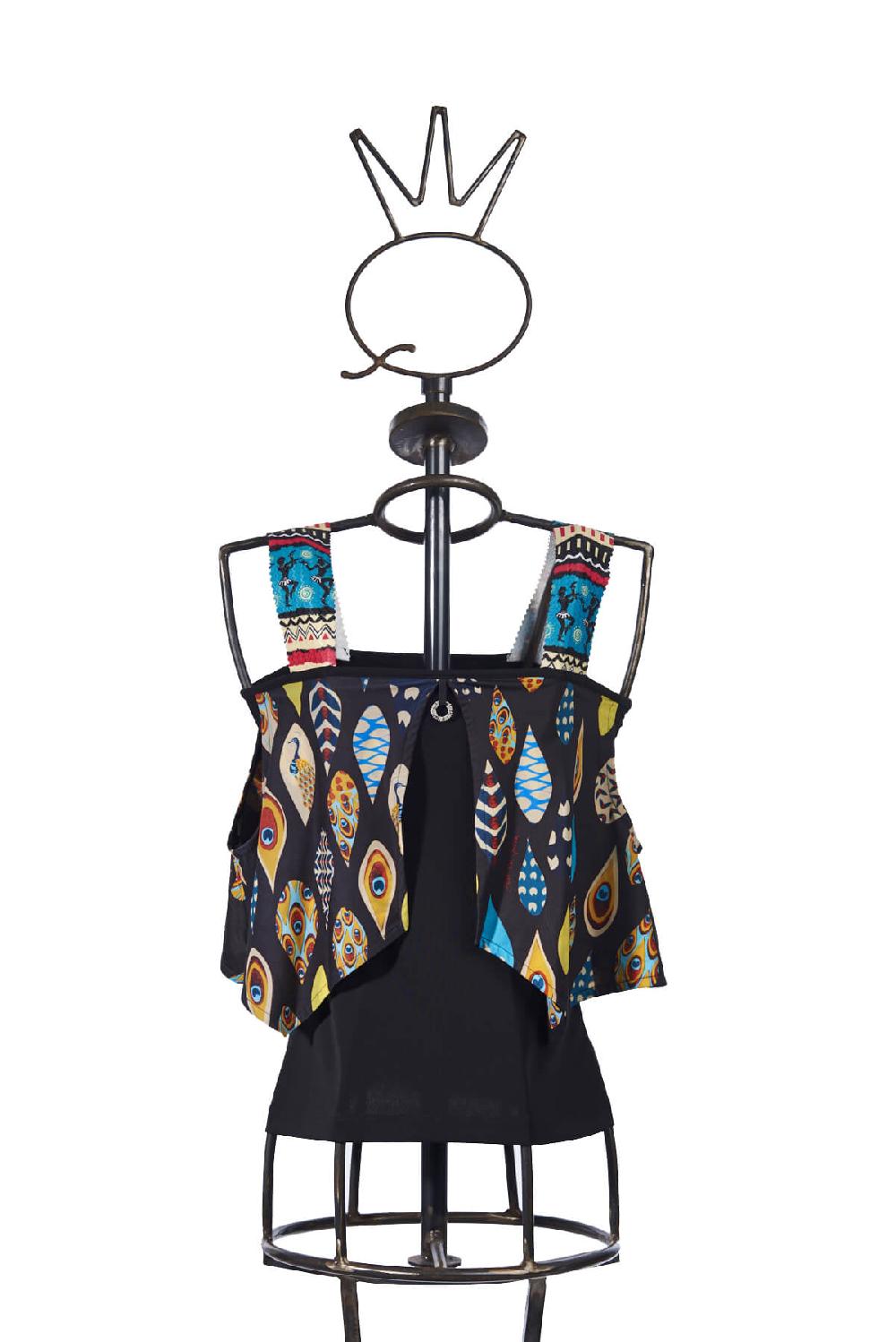 Save The Queen Top Con Stampa Dedicata Al Pavone “Afropavo”