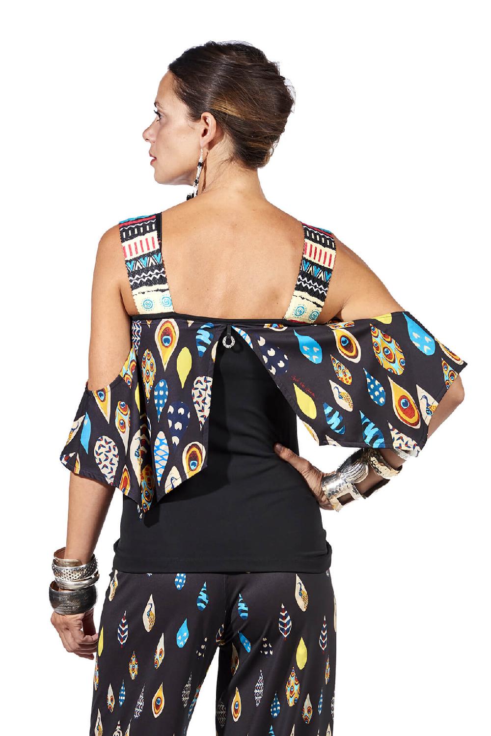 Save The Queen Top Con Stampa Dedicata Al Pavone “Afropavo”