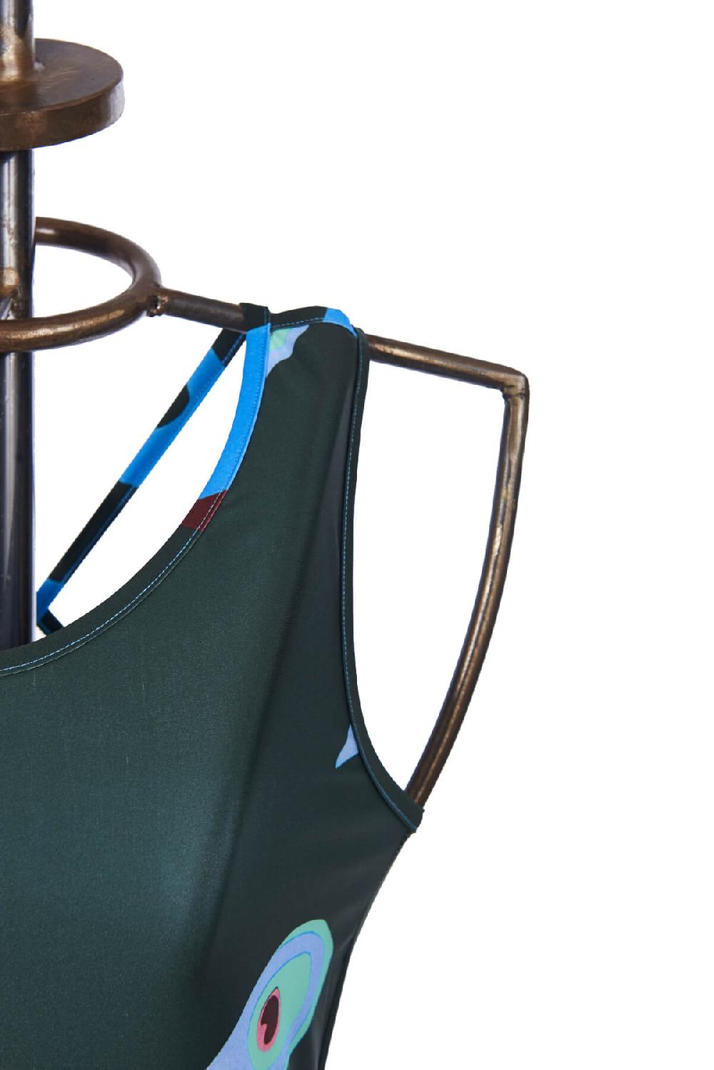 Save The Queen Top Con Stampa Dedicata Al Pavone “Afropavo”