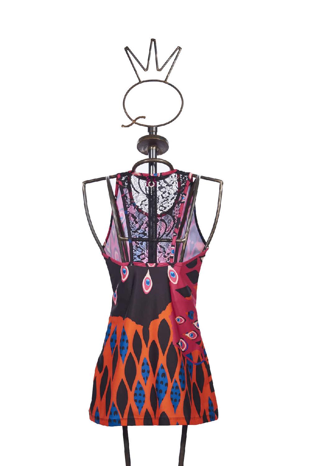 Save The Queen Top Con Stampa Dedicata Al Pavone “Afropavo”