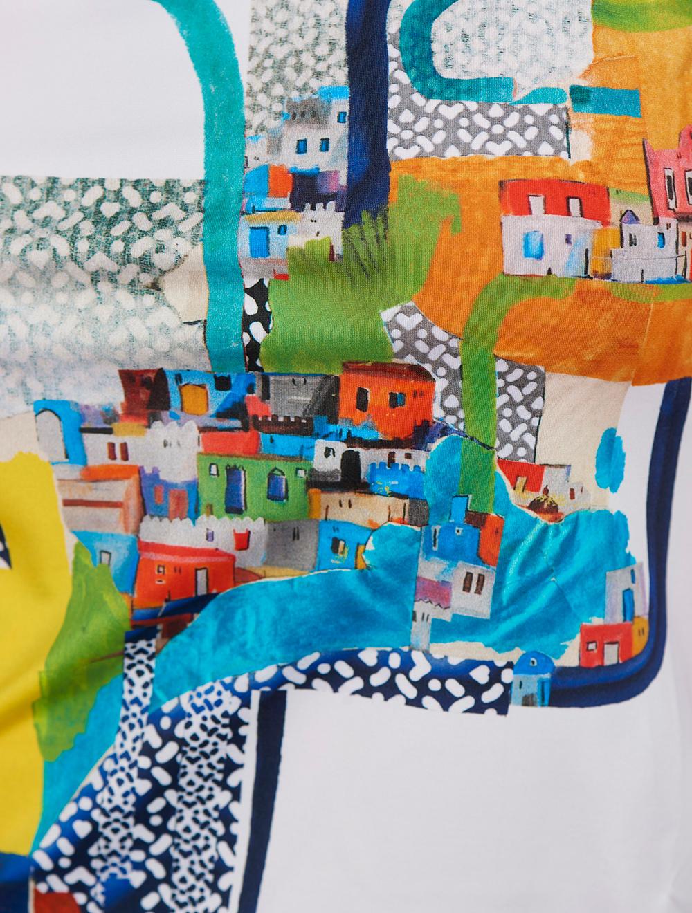 Save The Queen Top Con Stampa Dedicata All’arte Contemporanea Africana