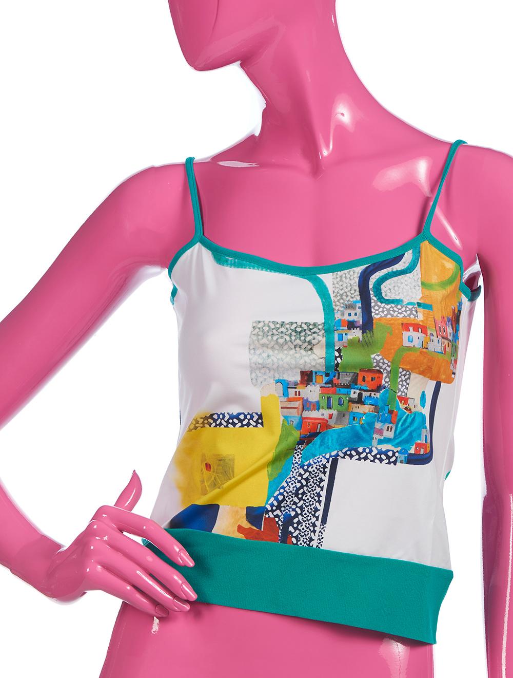 Save The Queen Top con stampa dedicata all’arte contemporanea africana