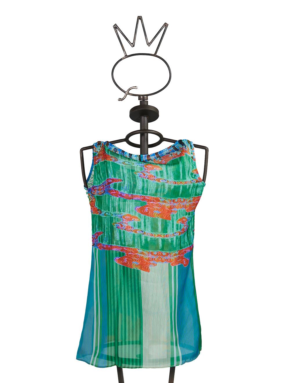 Save The Queen Top In Seta Con Stampa Dedicata Al Tucano