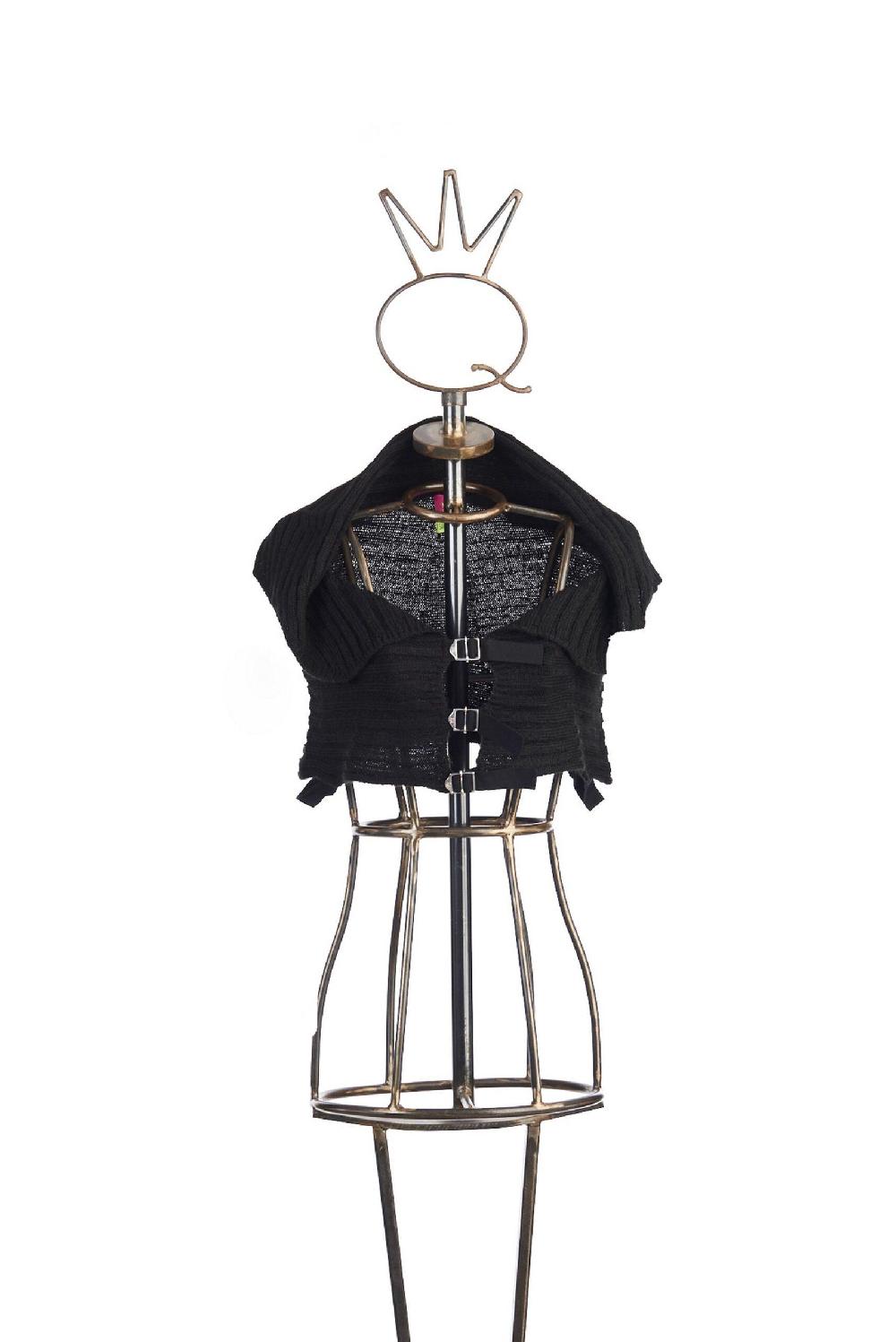 Save The Queen Top In Viscosa Grigia Con Leggins E Coprispalle