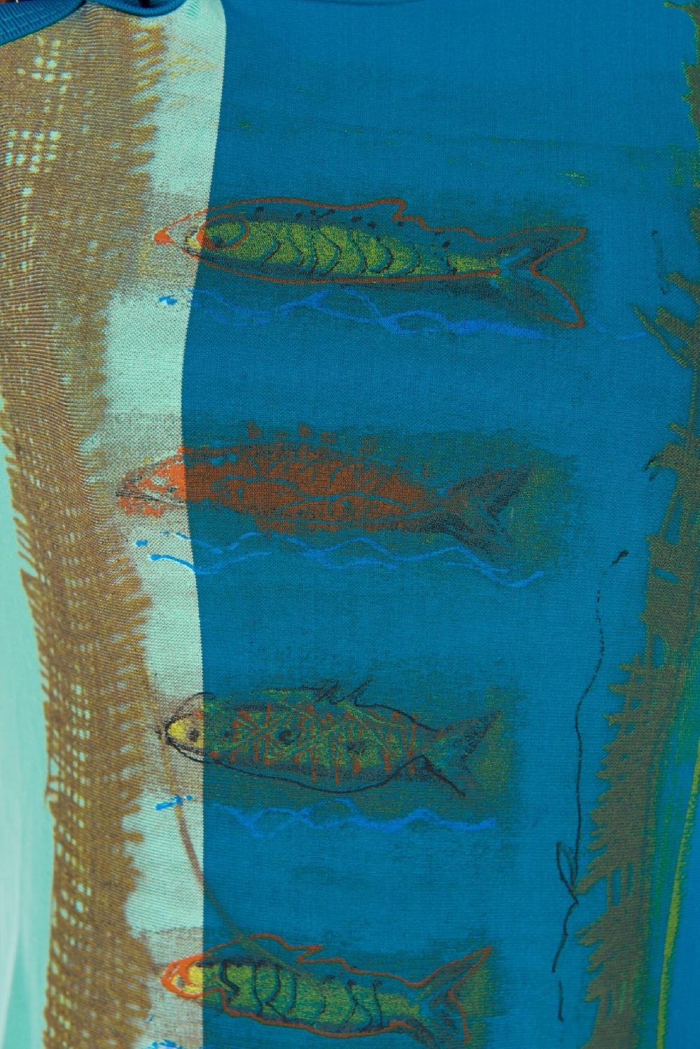 Save The Queen Top Monospalla In Jersey A Righe Con Stampa