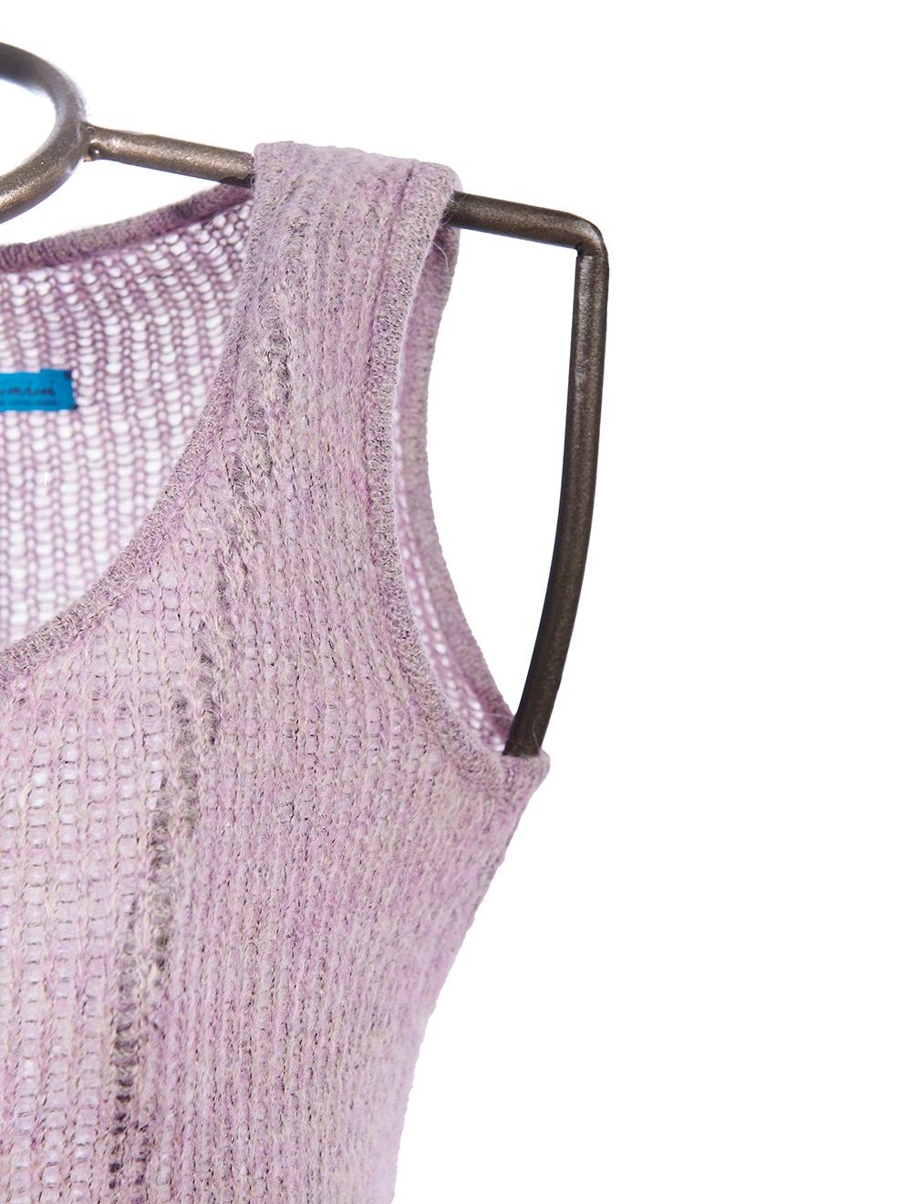 Save The Queen Tunica Color Glicine In Lana Mohair Con Ricamo