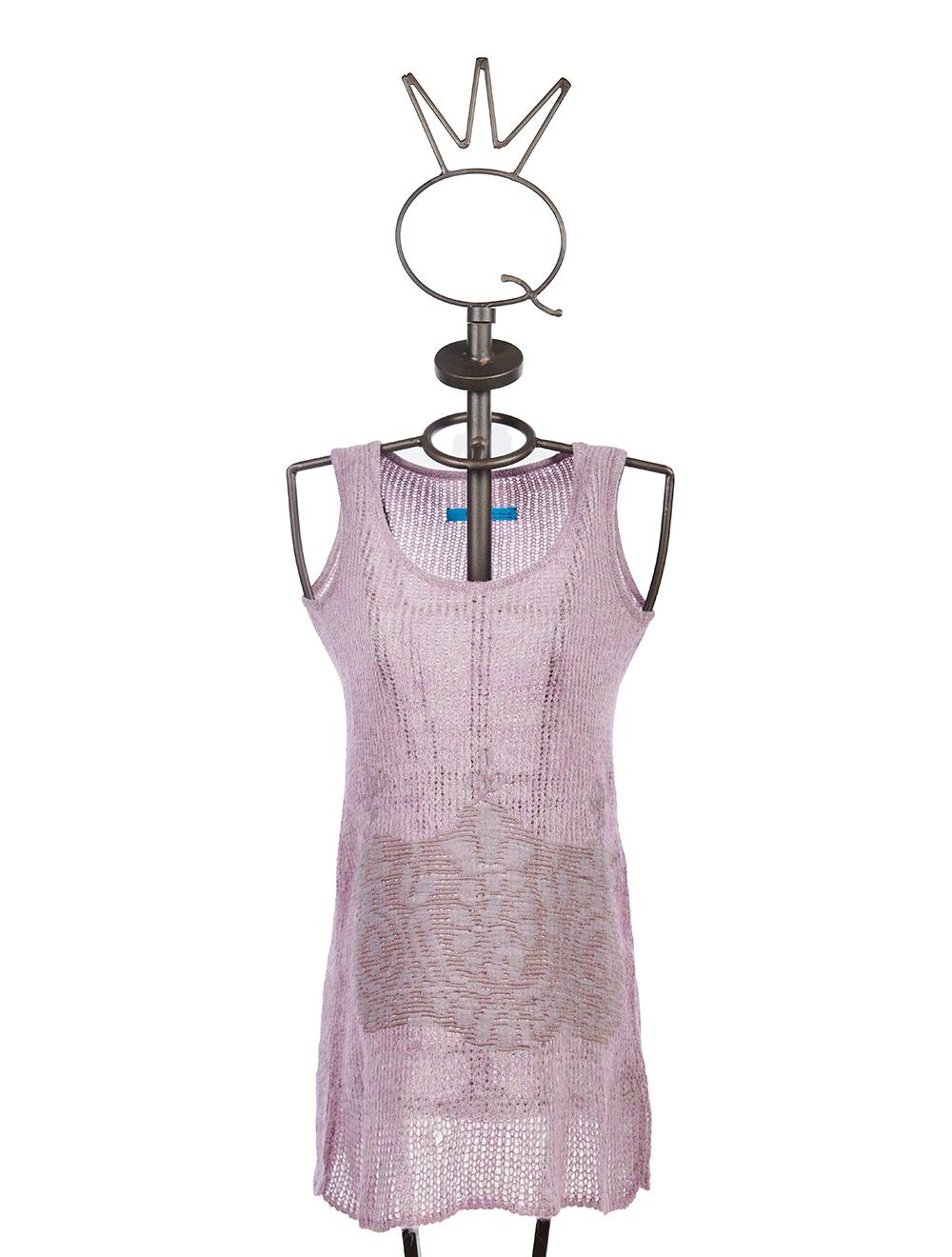 Save The Queen Tunica color glicine in lana mohair con ricamo